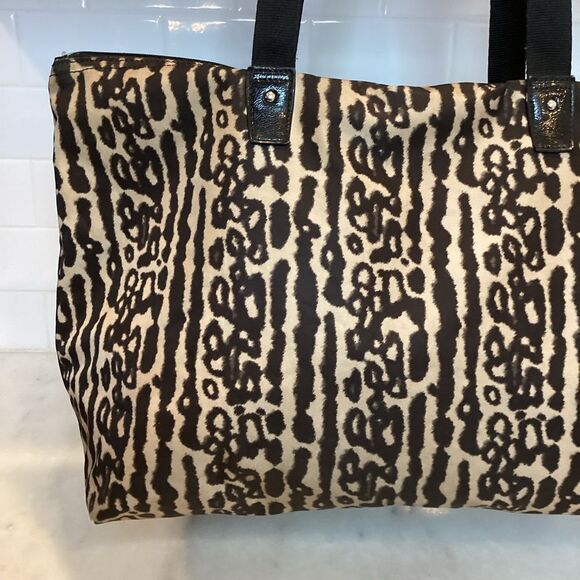 Coach Bag Purse Handbag Pocketbook Ocelot Print Nylon Travel Weekend Travel Bag - Picture 4 of 13